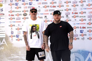 Giffoni Valle Piana, Sa, İtalya - 21 Temmuz 2019 : Don Joe ve Jake La Furia Giffoni Film Festivali'nde 2019 - 21 Temmuz 2019'da Giffoni Valle Piana, İtalya.