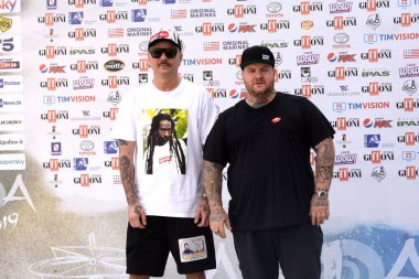 Giffoni Valle Piana, Sa, İtalya - 21 Temmuz 2019 : Don Joe ve Jake La Furia Giffoni Film Festivali'nde 2019 - 21 Temmuz 2019'da Giffoni Valle Piana, İtalya.