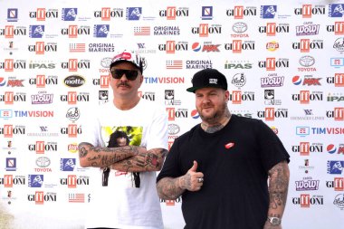 Giffoni Valle Piana, Sa, İtalya - 21 Temmuz 2019 : Don Joe ve Jake La Furia Giffoni Film Festivali'nde 2019 - 21 Temmuz 2019'da Giffoni Valle Piana, İtalya.