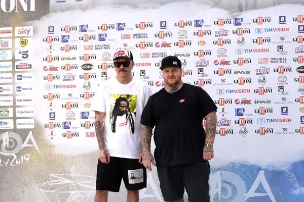 Giffoni Valle Piana, Sa, İtalya - 21 Temmuz 2019 : Don Joe ve Jake La Furia Giffoni Film Festivali'nde 2019 - 21 Temmuz 2019'da Giffoni Valle Piana, İtalya.