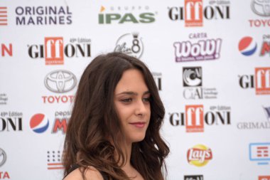 Giffoni Valle Piana, Sa, İtalya - 22 Temmuz 2019 : Chiara Pia Aurora Giffoni Film Festivali'nde 2019 - 22 Temmuz 2019'da Giffoni Valle Piana, İtalya.
