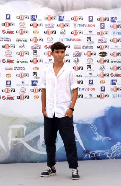 Giffoni Valle Piana, Sa, İtalya - 22 Temmuz 2019 : Francesco Tozzi Giffoni Film Festivali'nde 2019 - 22 Temmuz 2019'da Giffoni Valle Piana, İtalya