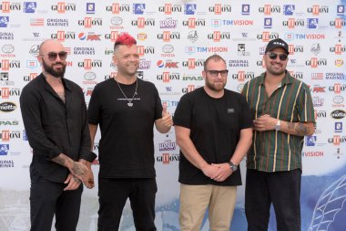 Giffoni Valle Piana, Sa, İtalya - 23 Temmuz 2019 : Boomdabash Giffoni Film Festivali'nde 2019 - 23 Temmuz 2019'da Giffoni Valle Piana, İtalya.