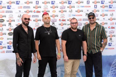 Giffoni Valle Piana, Sa, İtalya - 23 Temmuz 2019 : Boomdabash Giffoni Film Festivali'nde 2019 - 23 Temmuz 2019'da Giffoni Valle Piana, İtalya.