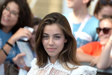 Giffoni Valle Piana, Sa, İtalya - 20 Temmuz 2019 : Elisa Visari Giffoni Film Festivali'nde 2019 - 20 Temmuz 2019'da Giffoni Valle Piana, İtalya.