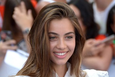 Giffoni Valle Piana, Sa, İtalya - 20 Temmuz 2019 : Elisa Visari Giffoni Film Festivali'nde 2019 - 20 Temmuz 2019'da Giffoni Valle Piana, İtalya.