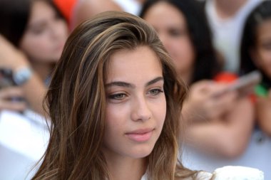 Giffoni Valle Piana, Sa, İtalya - 20 Temmuz 2019 : Elisa Visari Giffoni Film Festivali'nde 2019 - 20 Temmuz 2019'da Giffoni Valle Piana, İtalya.