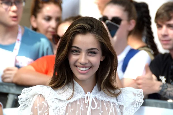 Giffoni Valle Piana, Sa, İtalya - 20 Temmuz 2019 : Elisa Visari Giffoni Film Festivali'nde 2019 - 20 Temmuz 2019'da Giffoni Valle Piana, İtalya.