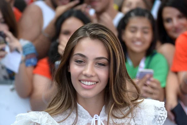 Giffoni Valle Piana, Sa, İtalya - 20 Temmuz 2019 : Elisa Visari Giffoni Film Festivali'nde 2019 - 20 Temmuz 2019'da Giffoni Valle Piana, İtalya.