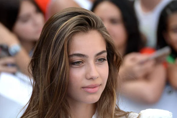 Giffoni Valle Piana, Sa, İtalya - 20 Temmuz 2019 : Elisa Visari Giffoni Film Festivali'nde 2019 - 20 Temmuz 2019'da Giffoni Valle Piana, İtalya.