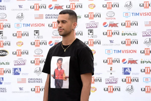 Giffoni Valle Piana, Sa, İtalya - 27 Temmuz 2019 : Mahmood Giffoni Film Festivali'nde 2019 - 27 Temmuz 2019'da Giffoni Valle Piana, İtalya.