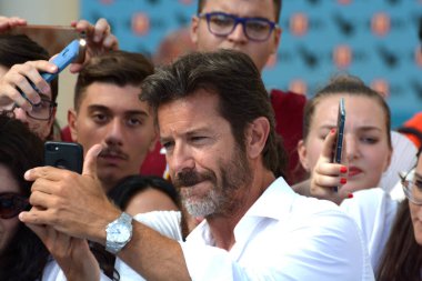 Giffoni Valle Piana, Sa, İtalya - 23 Temmuz 2019 : Paolo Conticini Giffoni Film Festivali'nde 2019 - 23 Temmuz 2019'da Giffoni Valle Piana, İtalya.