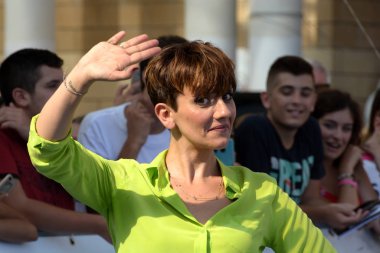 Giffoni Valle Piana, Sa, İtalya - 24 Temmuz 2019 : Lucia Ocone Giffoni Film Festivali'nde 2019 - 24 Temmuz 2019'da Giffoni Valle Piana, İtalya.