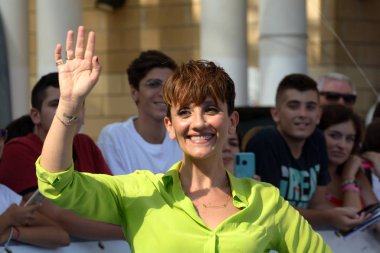 Giffoni Valle Piana, Sa, İtalya - 24 Temmuz 2019 : Lucia Ocone Giffoni Film Festivali'nde 2019 - 24 Temmuz 2019'da Giffoni Valle Piana, İtalya.