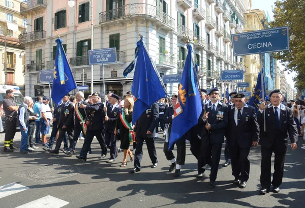 Olaszország Országos Találkozója Olasz Matrózok Szövetsége Salerno Szeptember 2019 — Stock Fotó