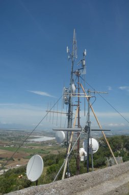 Italy : View of Communications Tower, in Campania, May 2020. clipart