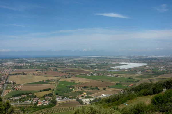 Italy Aerial View Capaccio Paestum Landscape July 2020 — Stock Photo, Image