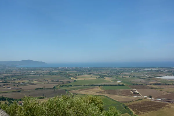 Italia Vista Aérea Del Paisaje Capaccio Paestum Julio 2020 — Foto de Stock