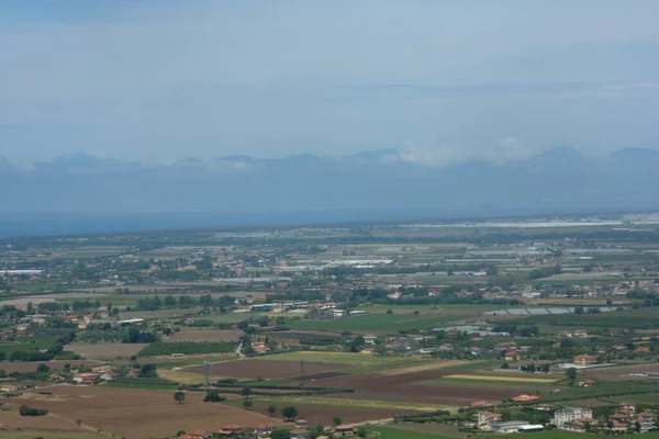 Италия Вид Воздуха Пейзаж Capaccio Paestum Июля 2020 — стоковое фото