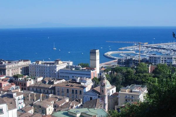 Włochy Widok Krajobraz Morski Salerno Lipca 2020 — Zdjęcie stockowe