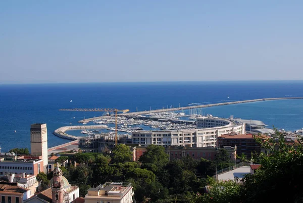 Italien Blick Auf Die Meereslandschaft Von Salerno Juli 2020 — Stockfoto