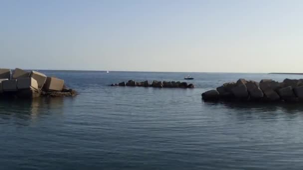 Time Lapse View Salerno Sea Landscape Italy July 2020 — стокове відео
