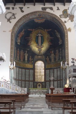 İtalya: Salerno Katedrali 'nin iç görünümü, 4 Eylül 2020.