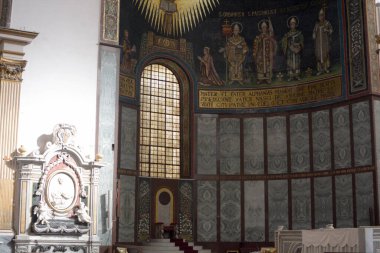 İtalya: Salerno Katedrali 'nin iç görünümü, 4 Eylül 2020.