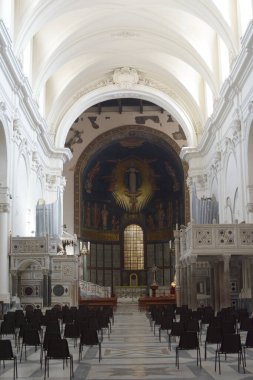 İtalya: Salerno Katedrali 'nin iç görünümü, 4 Eylül 2020.