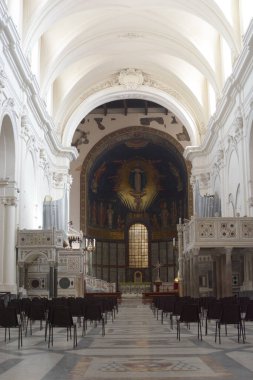 İtalya: Salerno Katedrali 'nin iç görünümü, 4 Eylül 2020.