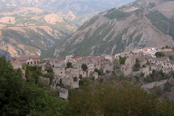Włochy Romagnano Monte Opuszczone Miasto Południowych Włoszech Wrzesień 2020 — Zdjęcie stockowe