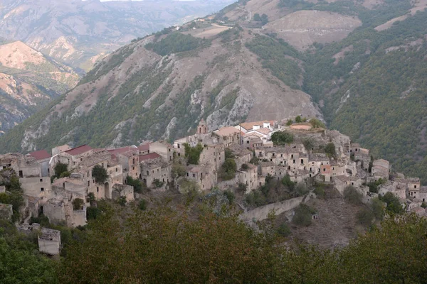 Italien Romagnano Monte Övergiven Stad Södra Italien September 2020 — Stockfoto