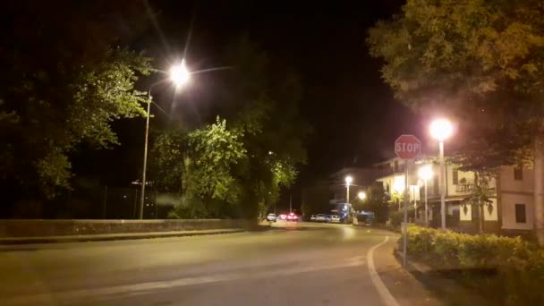 Time Lapse City Light Night Giffoni Valle Piana Italia Settembre — Video Stock