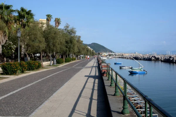 Italien Blick Auf Die Strandpromenade Von Salerno Süditalien September 2020 — Stockfoto