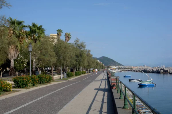 Italia Ver Paseo Marítimo Salerno Sur Italia Septiembre 2020 — Foto de Stock