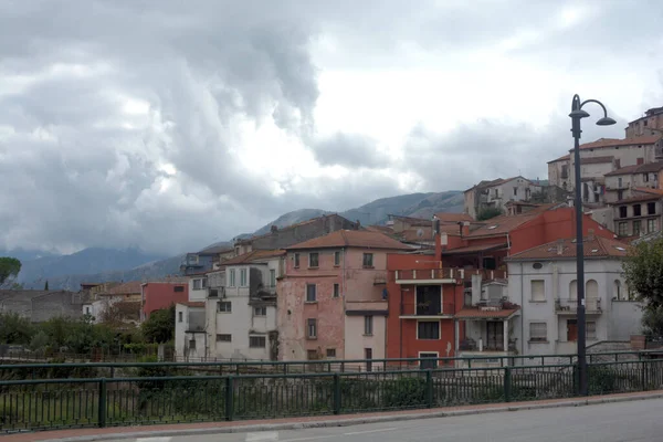 Italia Paisaje Urbano Polla Sur Italia Septiembre 2020 — Foto de Stock