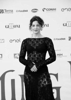 Ambra Sabatini, Giffoni Film Festivali 'ne 25 Temmuz 2025' te Giffoni Valle Piana, İtalya 'da katıldı..