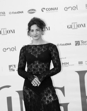 Ambra Sabatini, Giffoni Film Festivali 'ne 25 Temmuz 2025' te Giffoni Valle Piana, İtalya 'da katıldı..
