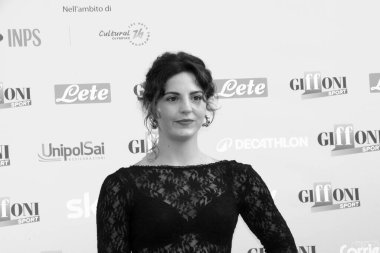 Ambra Sabatini, Giffoni Film Festivali 'ne 25 Temmuz 2025' te Giffoni Valle Piana, İtalya 'da katıldı..