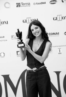 GiFFONI VALİNA PİANA - 24 Temmuz 2025: Ginevra Francesconi Giffoni Film Festivali 2025 - 24 Temmuz 2025 tarihinde Giffoni Valle Piana, İtalya.