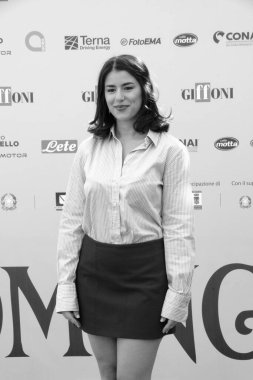 GiFFONI VALONI PIANA, İtalya - 23 Temmuz 2025: Federica Carta Giffoni Film Festivali 2025 - 23 Temmuz 2025 tarihinde Giffoni Valle Piana, İtalya.