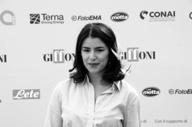GiFFONI VALONI PIANA, İtalya - 23 Temmuz 2025: Federica Carta Giffoni Film Festivali 2025 - 23 Temmuz 2025 tarihinde Giffoni Valle Piana, İtalya.