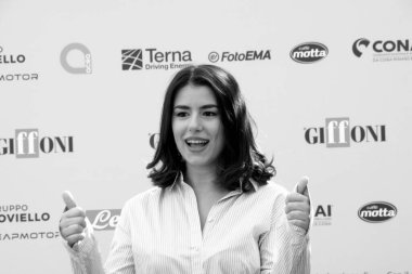 GiFFONI VALONI PIANA, İtalya - 23 Temmuz 2025: Federica Carta Giffoni Film Festivali 2025 - 23 Temmuz 2025 tarihinde Giffoni Valle Piana, İtalya.
