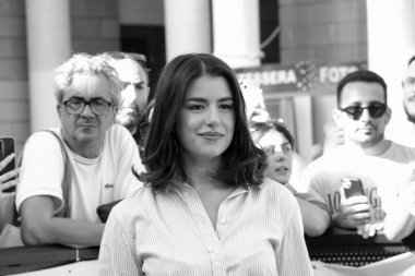 GiFFONI VALONI PIANA, İtalya - 23 Temmuz 2025: Federica Carta Giffoni Film Festivali 2025 - 23 Temmuz 2025 tarihinde Giffoni Valle Piana, İtalya.