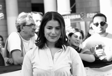 GiFFONI VALONI PIANA, İtalya - 23 Temmuz 2025: Federica Carta Giffoni Film Festivali 2025 - 23 Temmuz 2025 tarihinde Giffoni Valle Piana, İtalya.