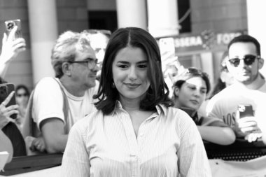 GiFFONI VALONI PIANA, İtalya - 23 Temmuz 2025: Federica Carta Giffoni Film Festivali 2025 - 23 Temmuz 2025 tarihinde Giffoni Valle Piana, İtalya.