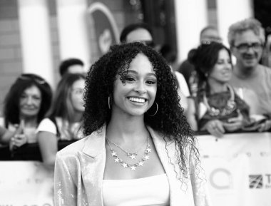 GiFFONI VALONI PIANA, İtalya - 18 Temmuz 2025: Melissa Di Pasca Giffoni Film Festivali 2025 - 18 Temmuz 2025 tarihinde Giffoni Valle Piana, İtalya.