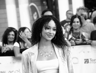 GiFFONI VALONI PIANA, İtalya - 18 Temmuz 2025: Melissa Di Pasca Giffoni Film Festivali 2025 - 18 Temmuz 2025 tarihinde Giffoni Valle Piana, İtalya.