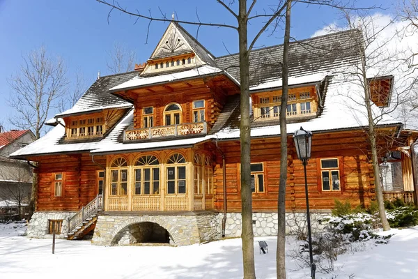 Zakopane Polen März 2018 Das Schöne Klassische Wohnhaus Der Gegend — Stockfoto