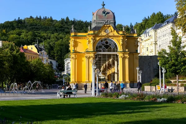 Mariánské Lázně Česko Září 2017 Architektonickou Kolonády Vidět Parku Jeden — Stock fotografie